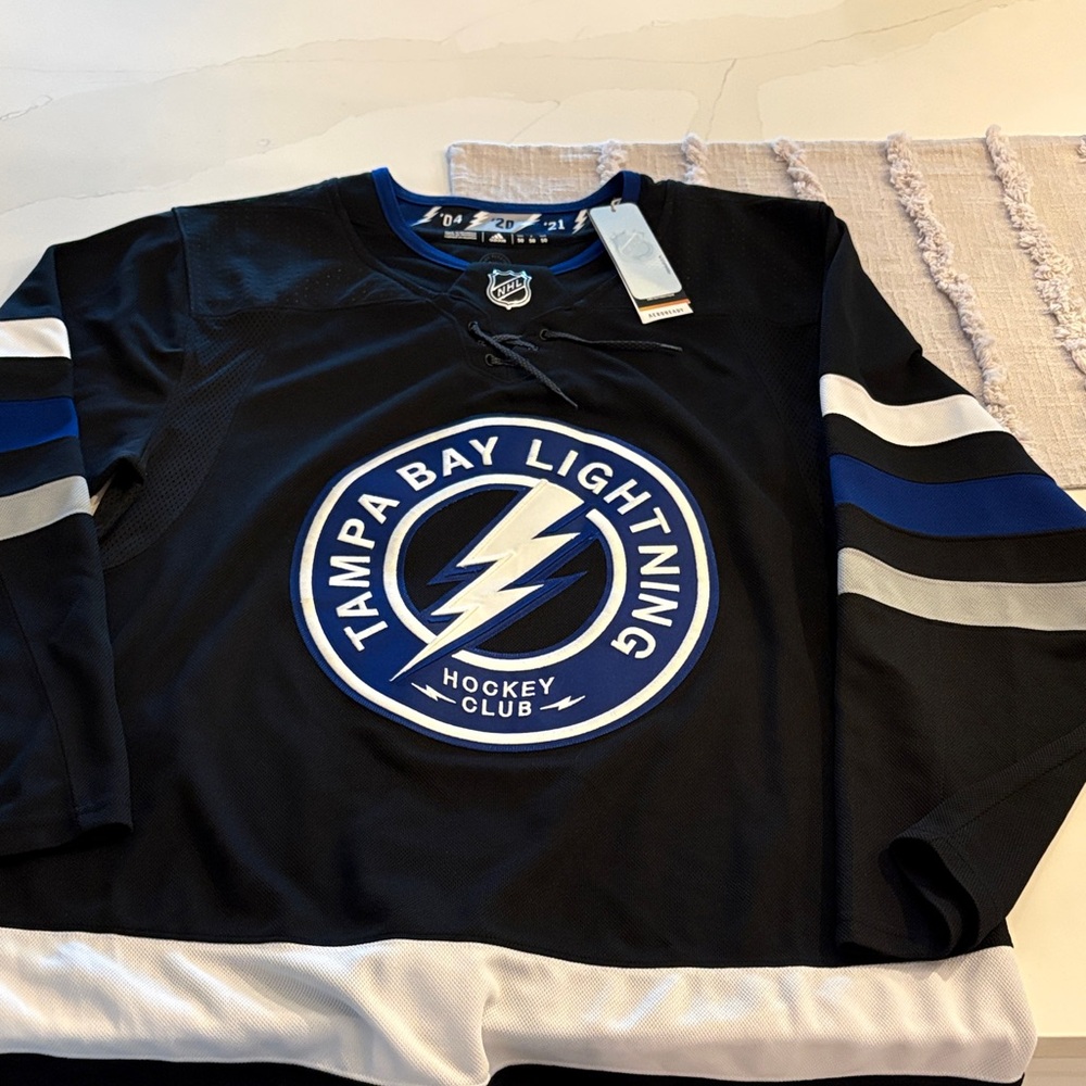 Adidas Black and Blue Tampa Bay Lightning Jersey